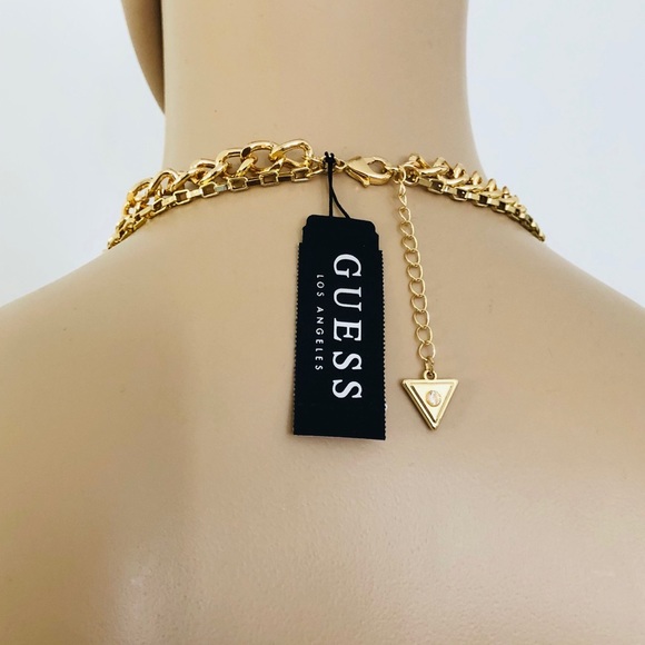 New! GUESS Gold-Tone Spike Necklace - Picture 2 of 9